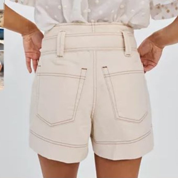 NY&CO Happy Nature Ecru Adventure Shorts 163H-165H - Picture 2 of 5